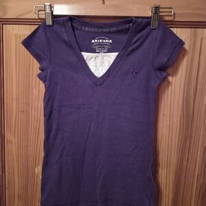 Arizona Jean Company Women's Purple V-Neck Top